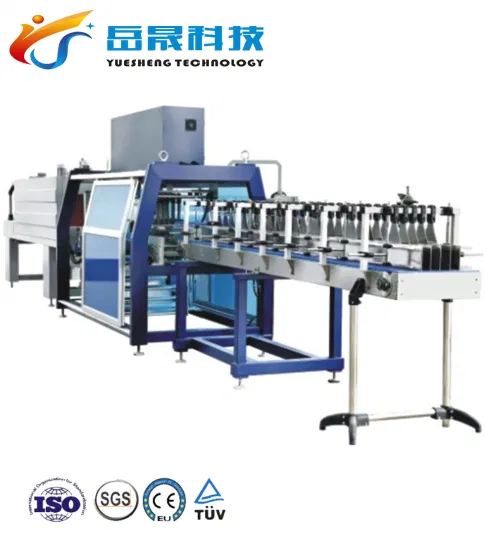 Automatic PE Heating Shrink Film Packing Machinery Glass Bottle Can Packaging Machinery Beer Beverage Sleeve Wrapping Shrinking Machine